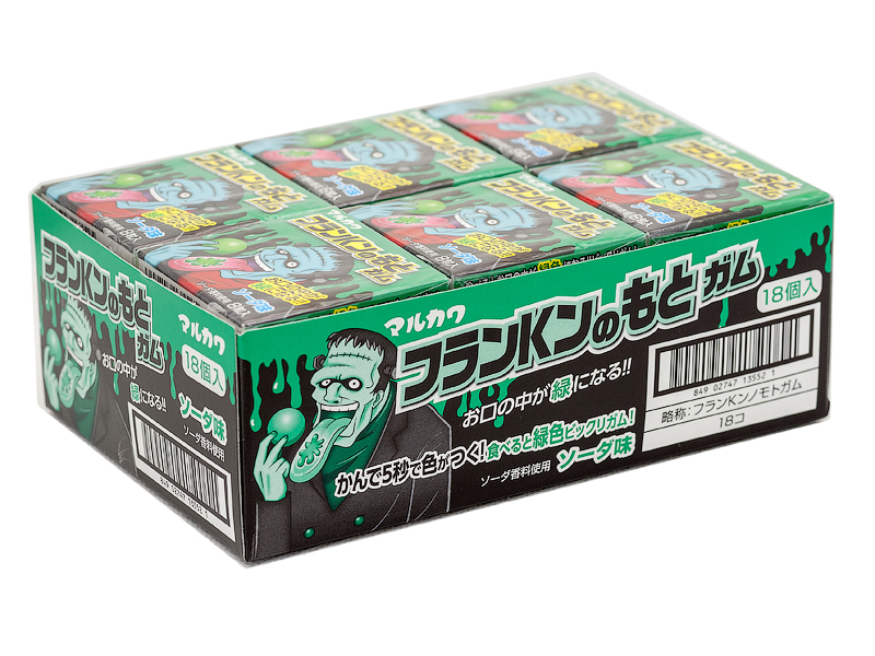 ЖЕВАТЕЛЬНАЯ РЕЗИНКА «MARUKAWA» 199,8 г
ЗЕЛЕНЫЙ ФРАНКЕНШТЕЙН
вкус лимонада
блок из 18 упак. ЖЕВАТЕЛЬНАЯ РЕЗИНКА «MARUKAWA» 199,8 г
ЗЕЛЕНЫЙ ФРАНКЕНШТЕЙН
вкус лимонада
блок из 18 упак.